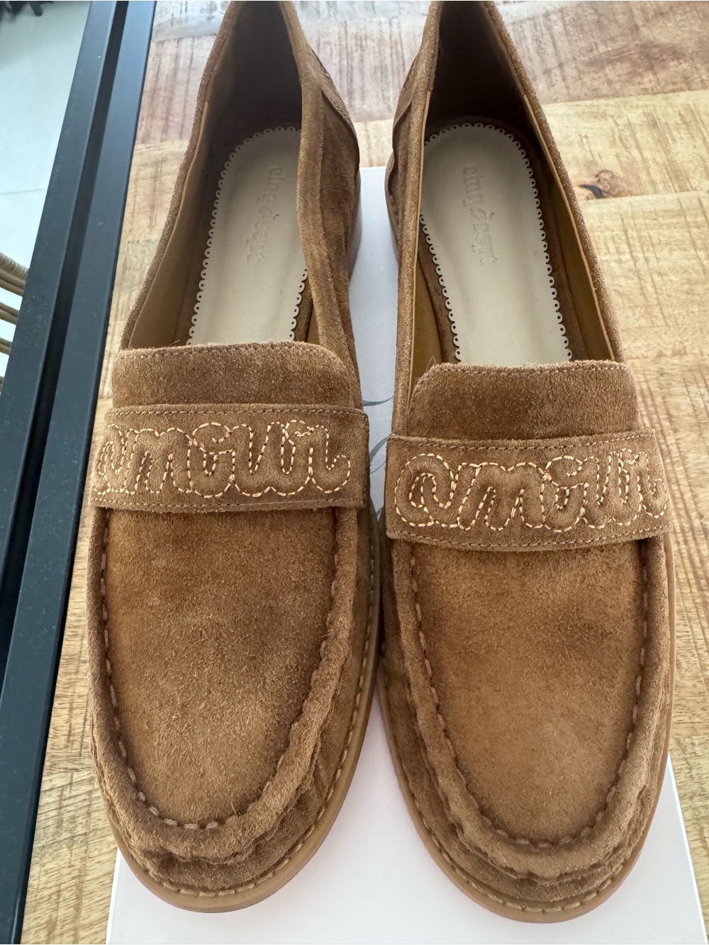 cinq a sept Brown Suede Loafers